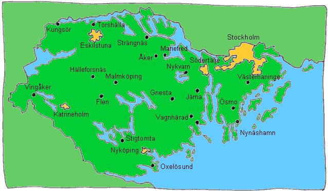 Karta över Sörmland – enkel guide till landskapet